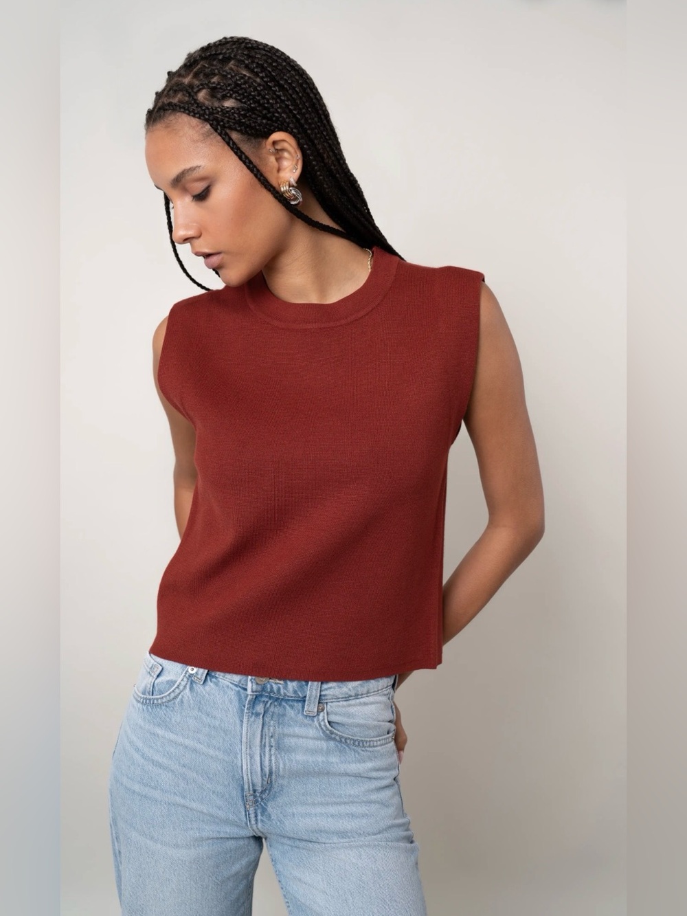 Cyrus Sleeveless Knit Sweater Top – XS